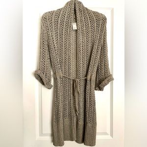 Duster Cardigan Sweater Taupe - Small